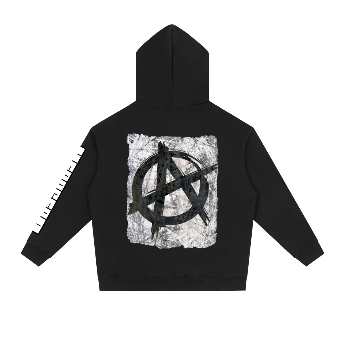 Original Artwork Anarchy Symbol and quote Heavyweight Drop-Shoulder Hoodie
