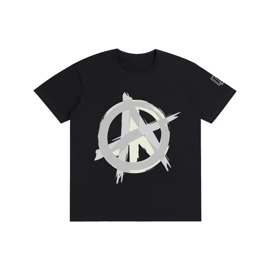 Anarchy Peace Symbol Pure Cotton Unisex T-Shirt