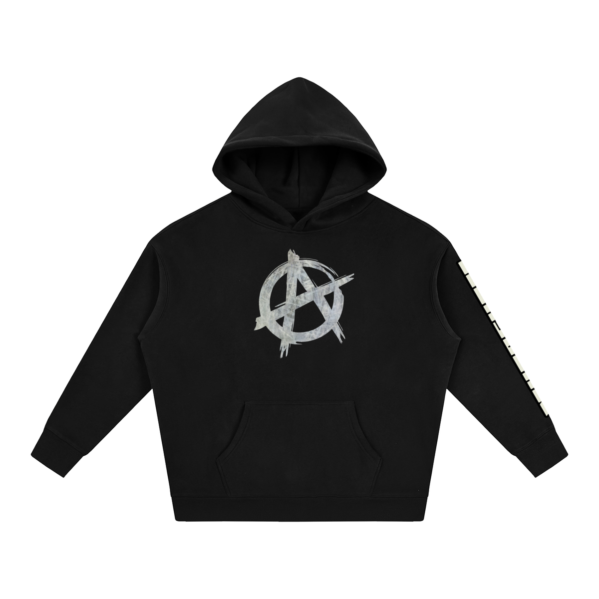 Abstract Art Anarchy Symbol Oversize Fleeced Hoodie