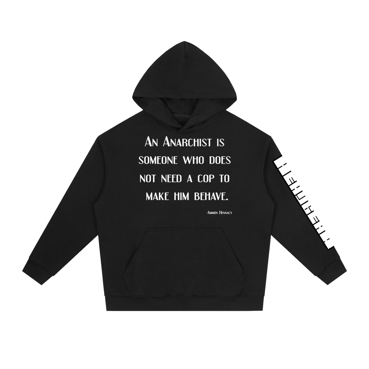 Original Artwork Anarchy Symbol and quote Heavyweight Drop-Shoulder Hoodie