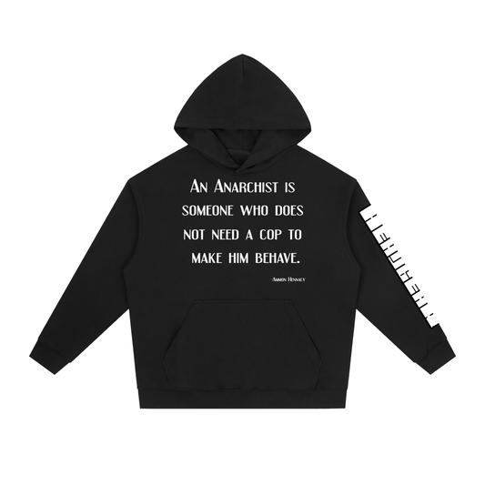Original Artwork Anarchy Symbol and quote Heavyweight Drop-Shoulder Hoodie