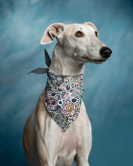 Disco Nightmare Art Print Bandana for Dogs and their Pet Humans (but only if they are really good)